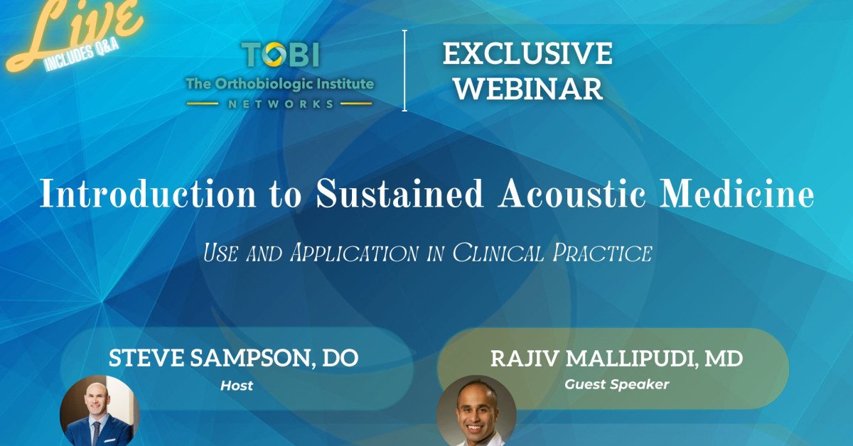 The Orthobiologic Institute and ZetrOZ Systems Launch 2024 Clinical Education Program on Non-Opioid and Non-Surgical Soft-Tissue Regenerative Techniques for Clinicians