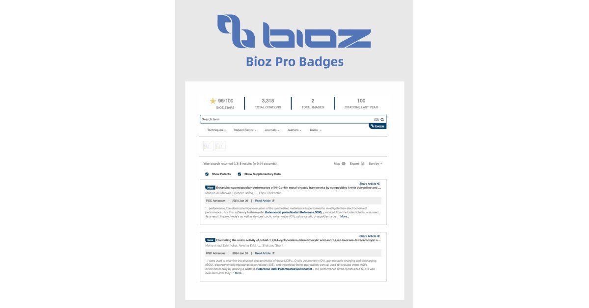 Bioz and Gamry Instruments Partner to Provide Customers With Product Validation Knowledge
