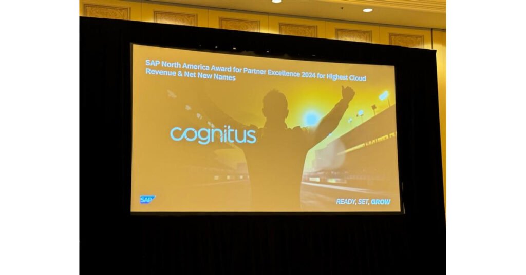 Cognitus Receives SAP® North America Partner Excellence Award 2024 for Highest Cloud Revenue and Net New Names
