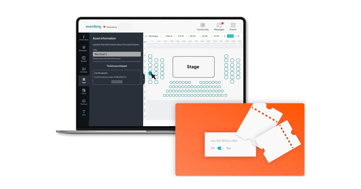 Eventeny Unveils Ticket Reselling and Seat Select, an Innovative Pairing That Will Empower Organizers and Attendees to Get the Most Out of Event Registration