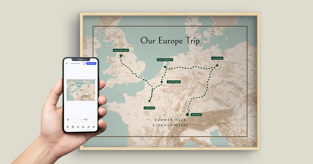 MixPlaces Launches Improved Custom Map Prints Users Can Personalize in Minutes
