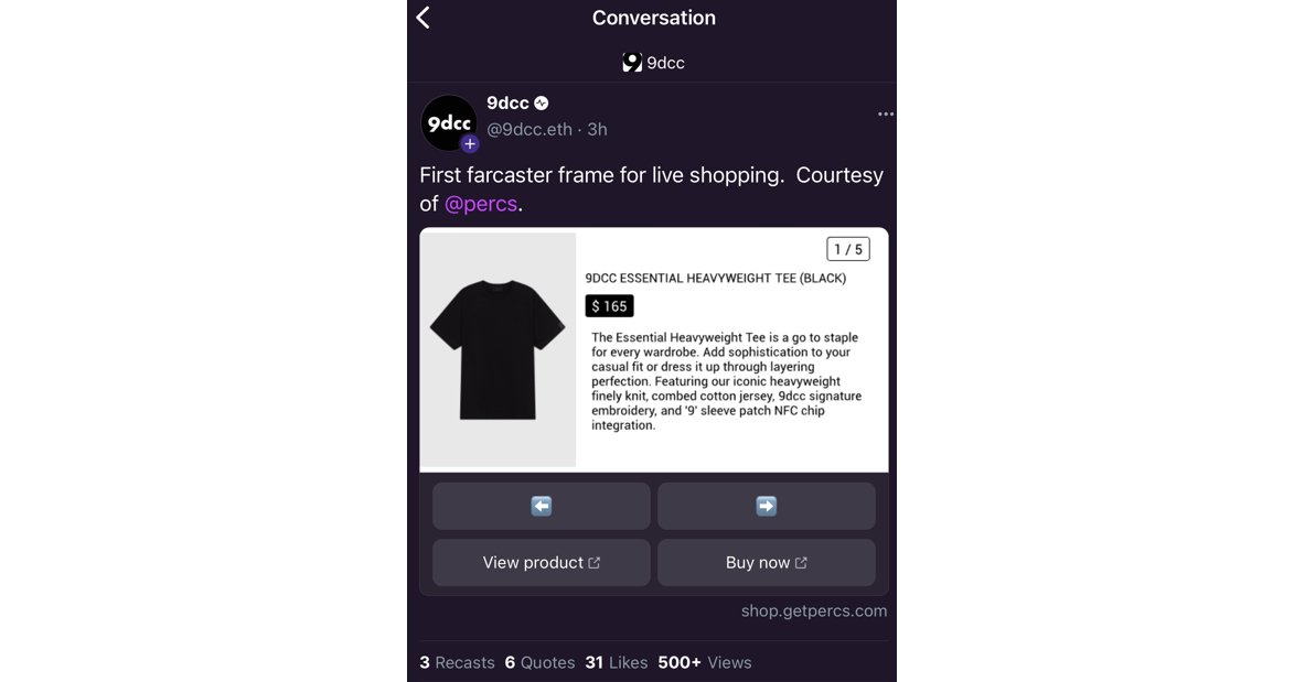 PERCS Turns Likes Into Sales: Shopify Stores Unlock Viral Growth with Shoppable Posts on Farcaster