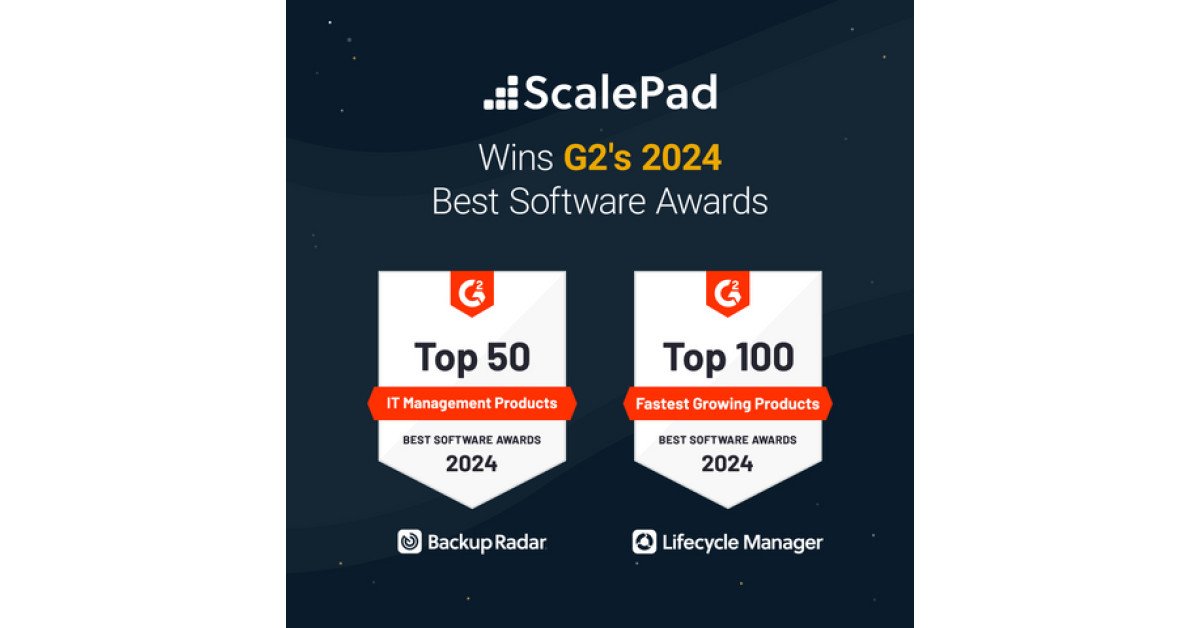 ScalePad Wins G2’s 2024 Best Software Awards