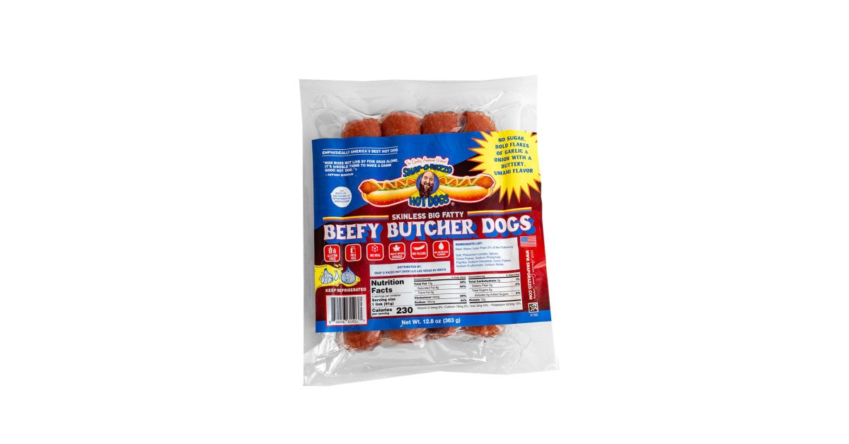 Snap-O-Razzo Hot Dogs Debuts New “Big Fatty” Beefy Butcher Dog on Retail Shelves in Over 10 States