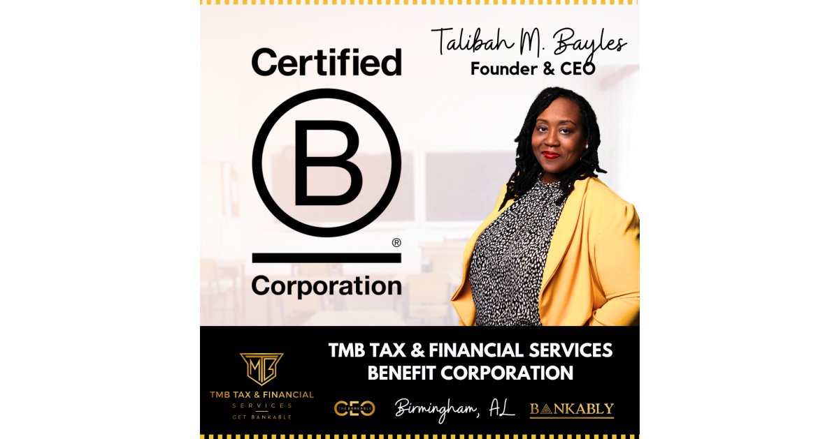 TMB Tax & Financial Services Benefit Corporation Earns B Corp Certification in Recognition of Community Social Impact