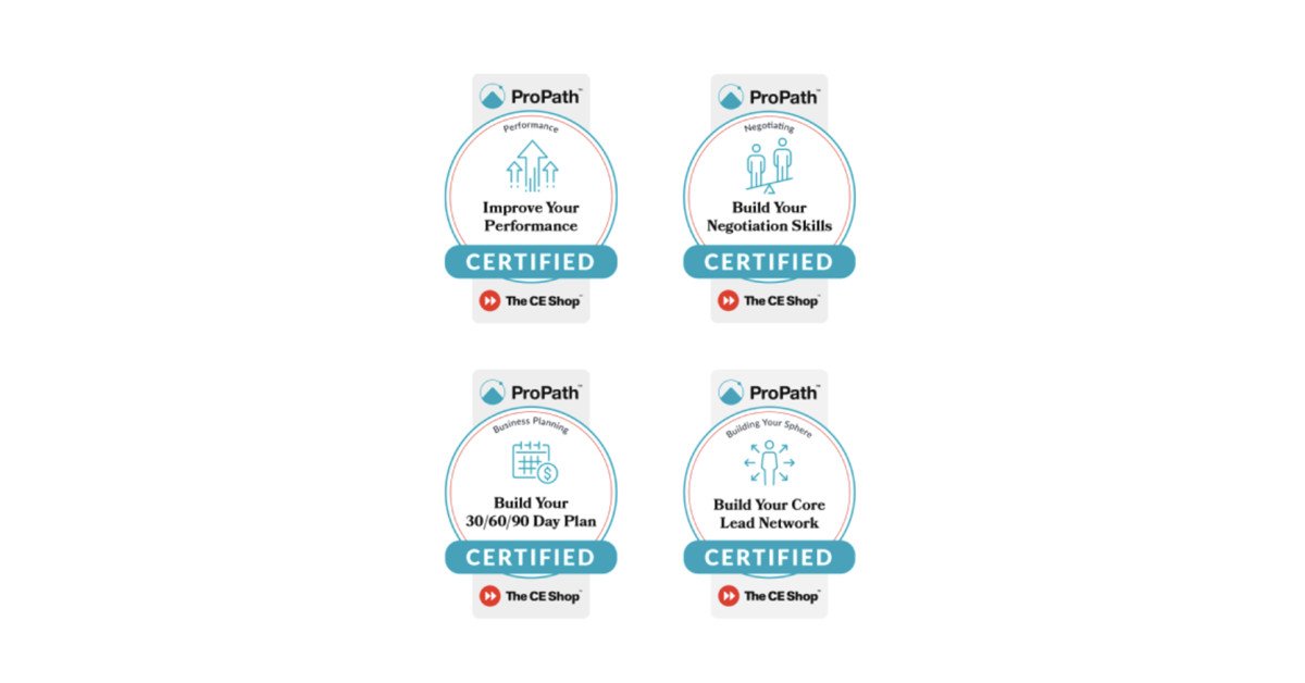 The CE Shop Launches ProPath, New Real Estate Professional Development Coursework Designed to Help Agents Compete and Thrive Faster in Today’s Market