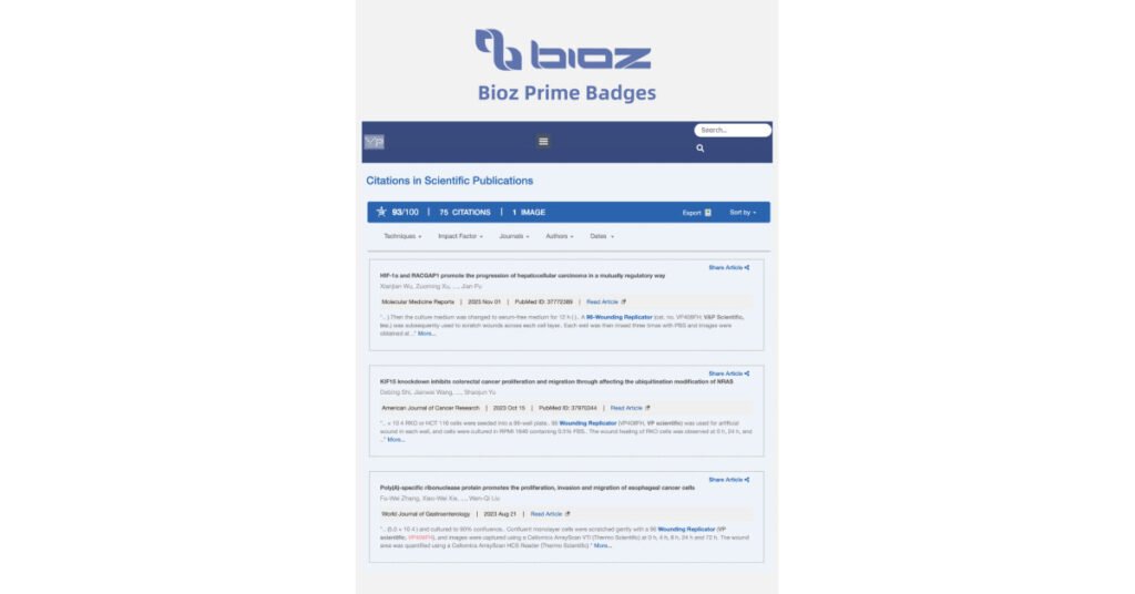 V&P Scientific Partners With Bioz to Provide Researchers With Validated Product Insights