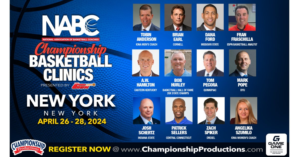 First NABC Championship Basketball Coaching Clinic in New York Sparks Enthusiasm – April 26-28, 2024; Featuring an Exceptional Coaching Lineup